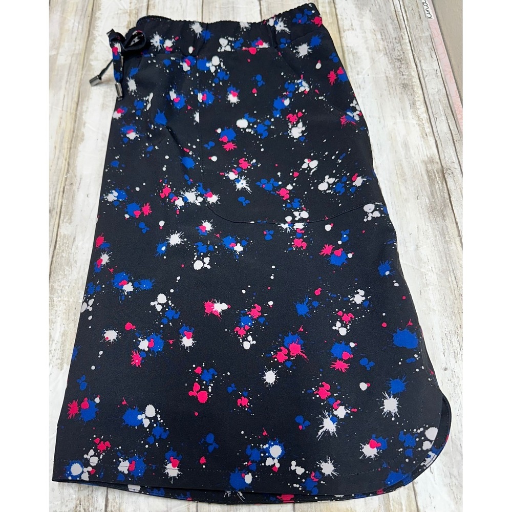 Chicos Zenergy Women's golf tennis Skort Size 0.5(U.S. 6) Black Paint Splatter‎